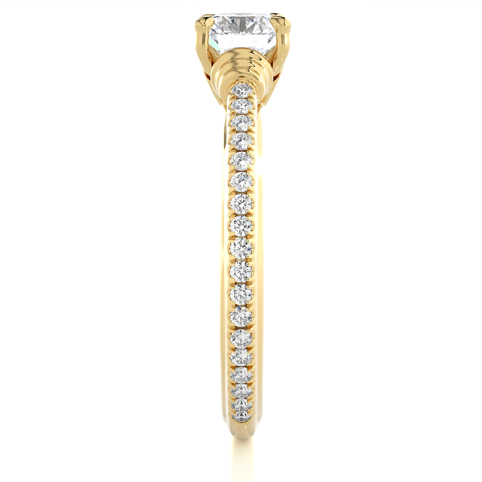 1.26 Carat H Color VS1 Clarity Diamond Studded Natural Diamond Ring.